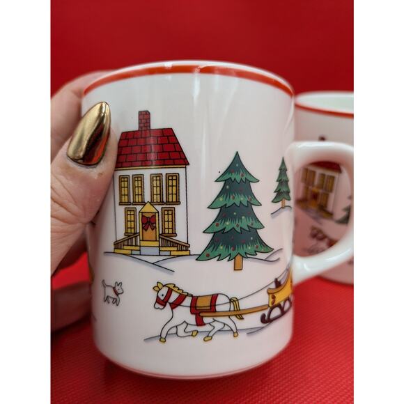 Vintage 1987 “Joy of Christmas” Mug Set – Boxed Hong Kong Scene – NIB - Picture 11 of 15